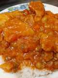 Pollo estofado a la portuguesa