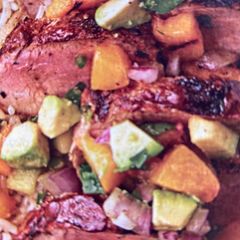 A picture of Peach Cucumber Salsa.