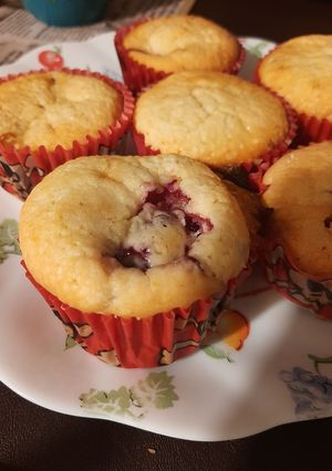 Una foto de Muffins de mora