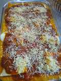 Lasagna de zapallo, paleta y queso