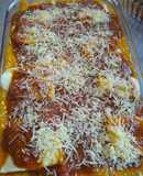 Lasagna de zapallo, paleta y queso