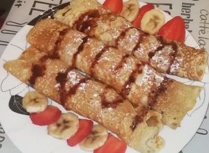 Una foto de Crepes de frutas