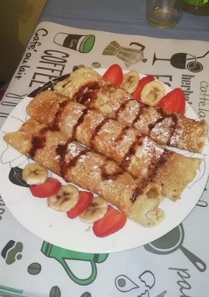Una foto de Crepes de frutas