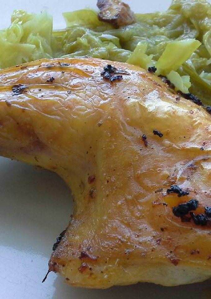 Una foto de Muslos de pollo al horno