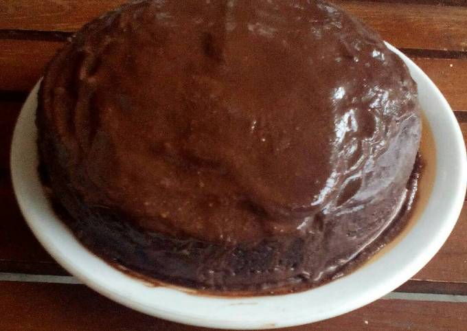 Langkah Mudah untuk Membuat Brownies with chocolate-wine topping (no oven, pake panci) yang Bisa Manjain Lidah