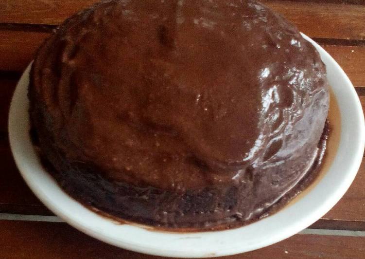 Resep Brownies with chocolate-wine topping (no oven, pake panci) Anti Gagal
