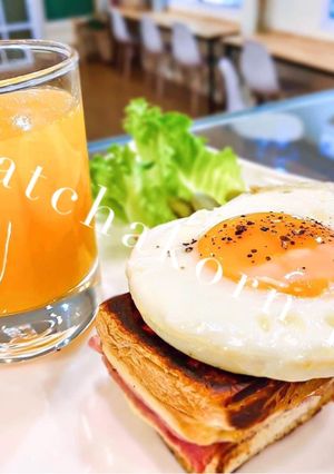 รูปของ แซนวิชแฮมชีส ย่าง Croque monsieur/Croque madame