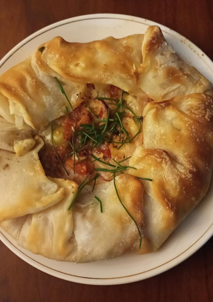 Una foto de Tarta caprese/griega vegana