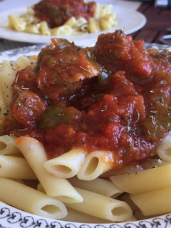 Una foto de Pasta con magra con tomate como la de mi madre