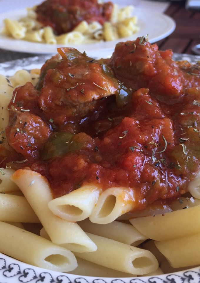 Una foto de Pasta con magra con tomate como la de mi madre