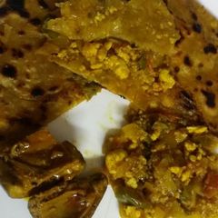 A picture of Paneer Bhurji Parantha.