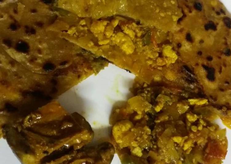 Paneer Bhurji Parantha