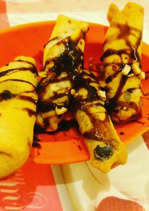 A picture of Chocolate spring roll.