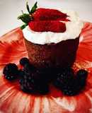 Cherry Strawberry mug cake