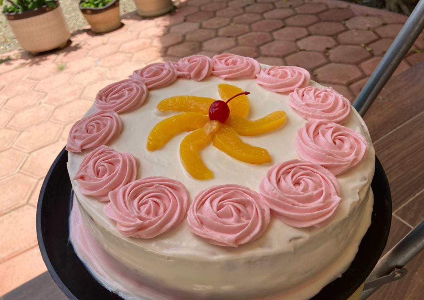 Pastel tres leches de durazno