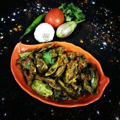 A picture of Brinjal fry in Garlic Masala.