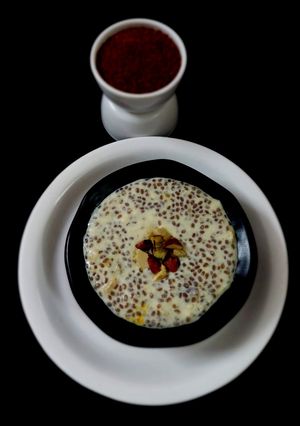 A picture of Chamsur Dana Kheer (garden cress seeds Kheer).