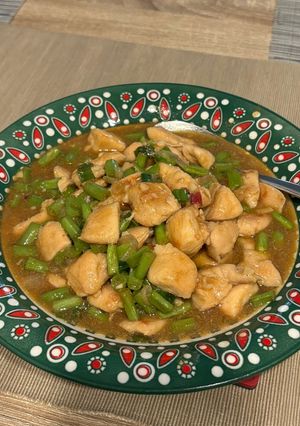 Foto resep Baby Buncis Ayam Masak Saos Tiram