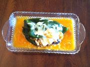 Una foto de chile relleno de queso manchego