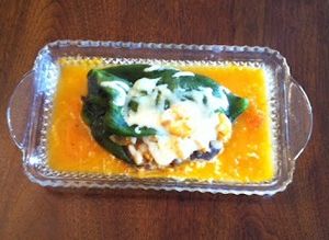 Una foto de CHILES POBLANOS RELLENOS DE CAMARONES ©