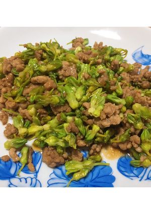 รูปของ ดอกขจรผัดหมูสับ