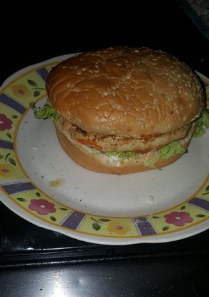 Una foto de Hamburguesa de pollo casera
