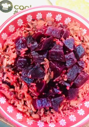 Una foto de 🍲RISOTTO🍲DE #REMOLACHA🌾🍲🌾🍚