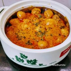 A picture of Kashmiri Dum Aloo.