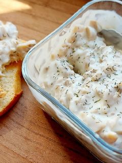 O poză a rețetei Ciuperci cu usturoi și maioneză de post.