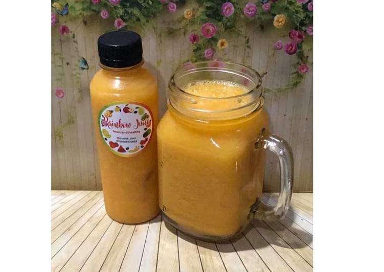 Bagaimana Membuat Diet Juice Mango Lime Apple Soursop Dates, Lezat