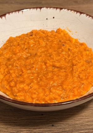 Vöröslencse főzelék recept fotója