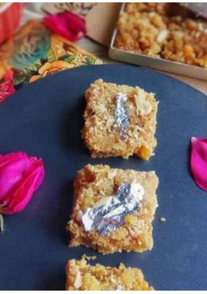 A picture of Homemade Boondi ki Barfi.