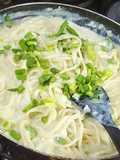 Espagueti con Salsa Blanca