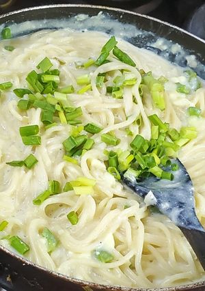 Una foto de Espagueti con Salsa Blanca