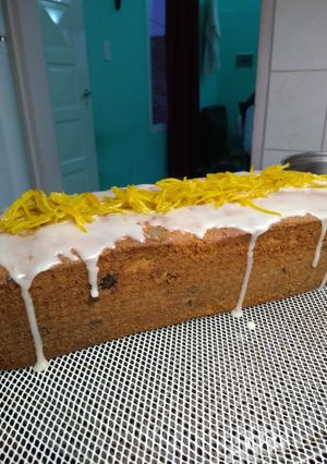 Una foto de Budín de naranja con cascaritas en almíbar