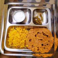 A picture of Masala bhakari (Bran flour).