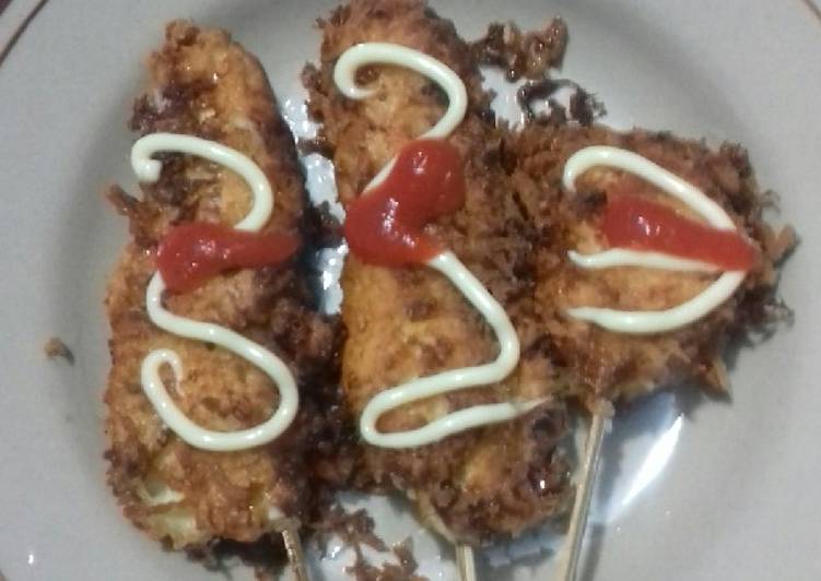 step by step Menyiapkan Mozarella corn dog (Debm) Jadi, Menggugah Selera