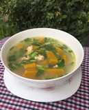 Canh bí đỏ tôm tươi