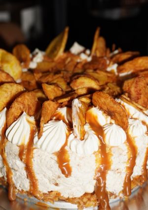 A picture of No-Bake African-Inspired Plantain & Nutmeg Cheesecake.
