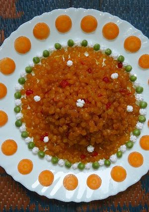 A picture of Meethi Boondi.