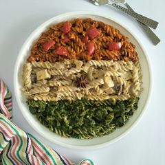 A picture of Healthy Tiranga Pasta (Tri Colour Pasta).