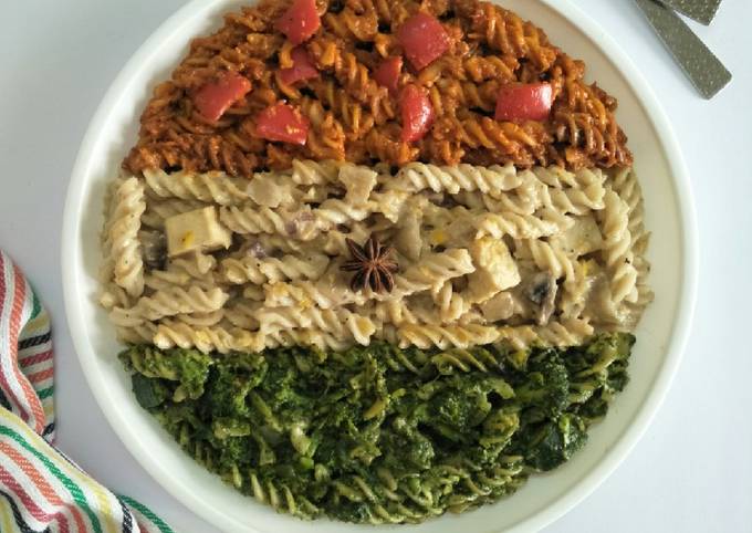 Healthy Tiranga Pasta (Tri Colour Pasta)