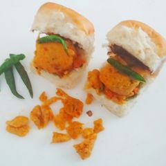 A picture of Vada Pav.