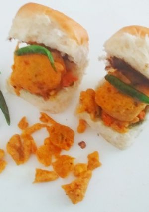 A picture of Vada Pav.