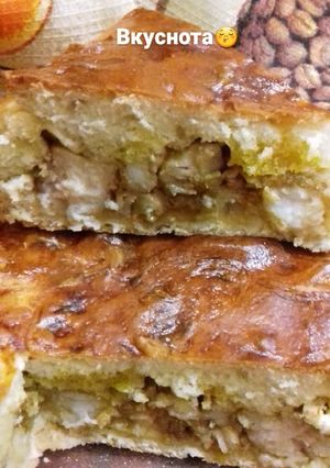 Фото Рыбный пирог с квашеной капустой.