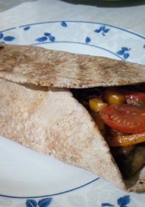 Φωτογραφία της συνταγής Αραβική πίτα με γύρο μανιταριών για δίαιτα!