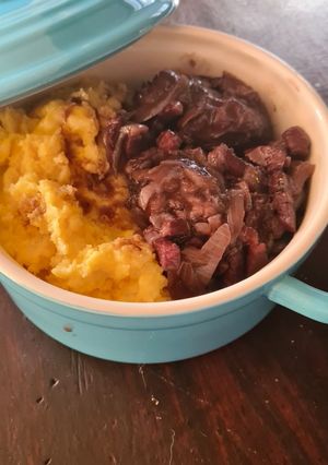 Une photo de Civet de lotte et polenta
