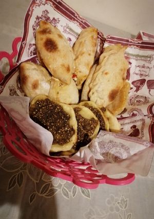 A picture of Labneh and Za'atar Pies.