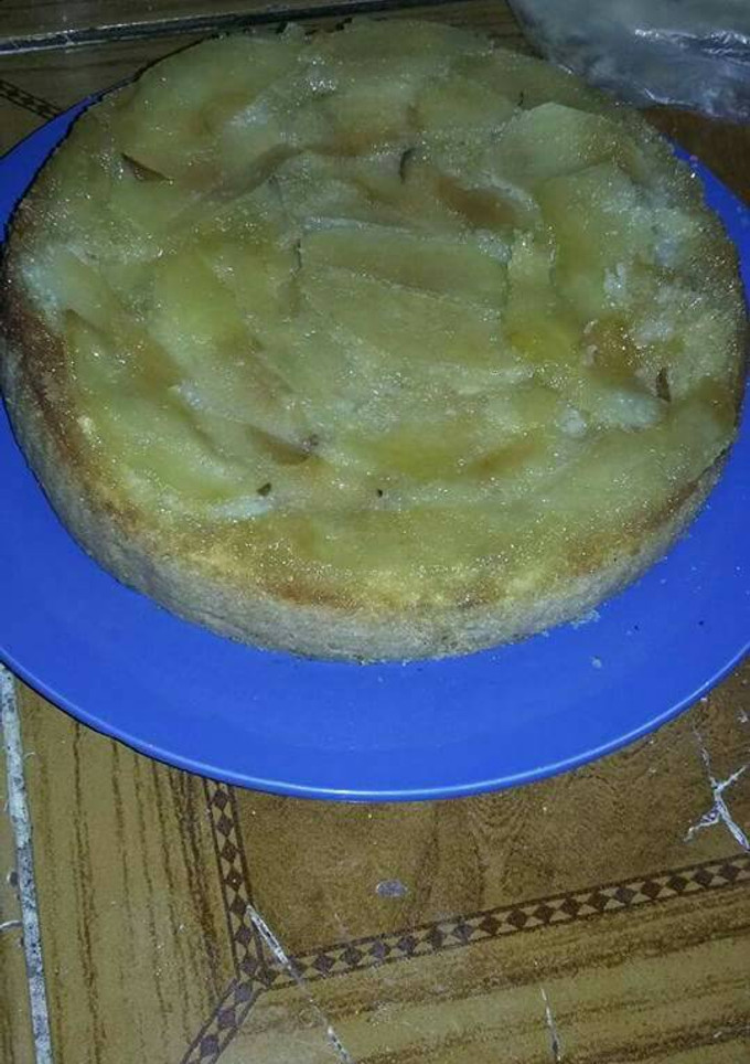 Una foto de Torta invertida de manzanas