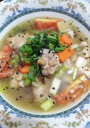 A picture of Chicken Ginger Soup.